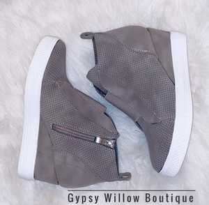 Zoey Taupe Sneaker Wedge